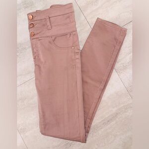 High Waisted 3 Button Jeans